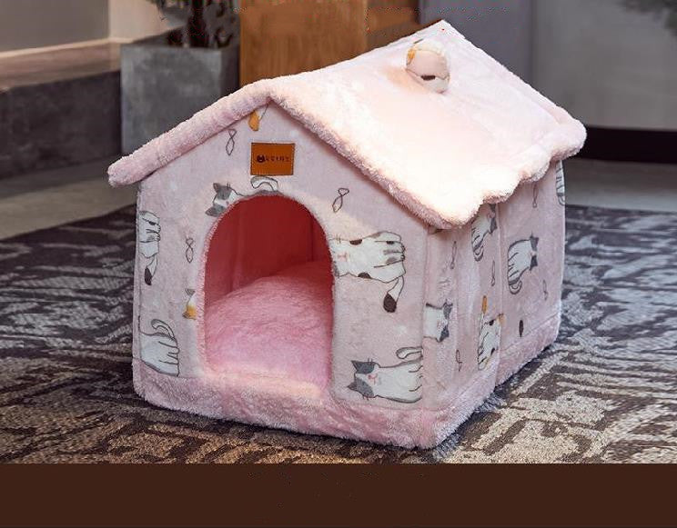 Foldable Dog House Pet Cat Bed Winter Dog Villa