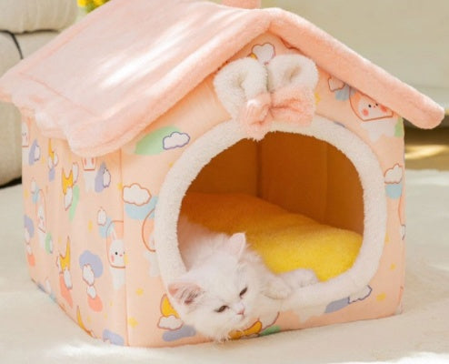 Foldable Dog House Pet Cat Bed Winter Dog Villa
