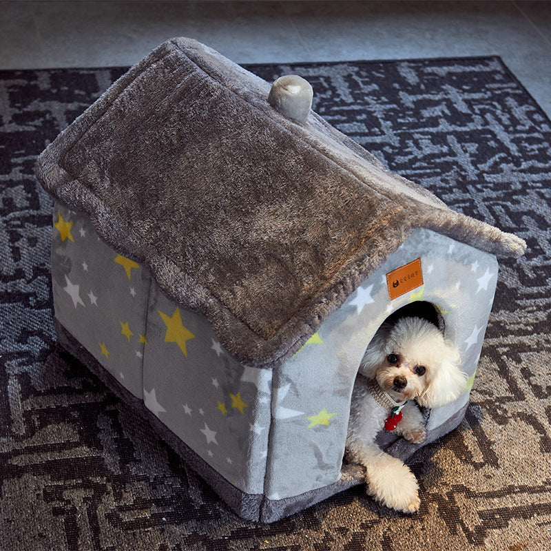 Foldable Dog House Pet Cat Bed Winter Dog Villa