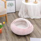 2 In 1 Dog And Cat Bed Pet Winter Bed Round Plush