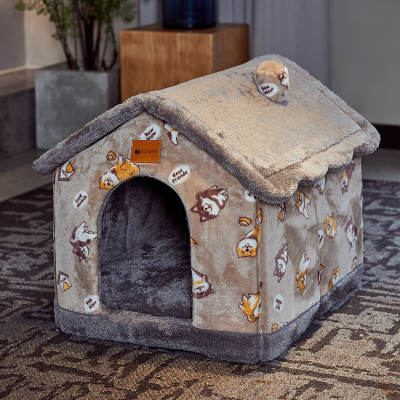 Foldable Dog House Pet Cat Bed Winter Dog Villa