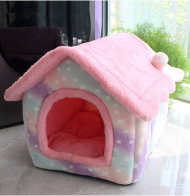Foldable Dog House Pet Cat Bed Winter Dog Villa