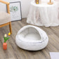 2 In 1 Dog And Cat Bed Pet Winter Bed Round Plush