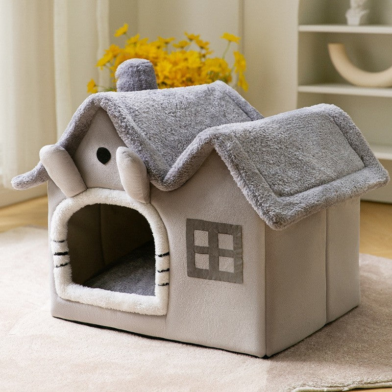 Foldable Dog House Pet Cat Bed Winter Dog Villa