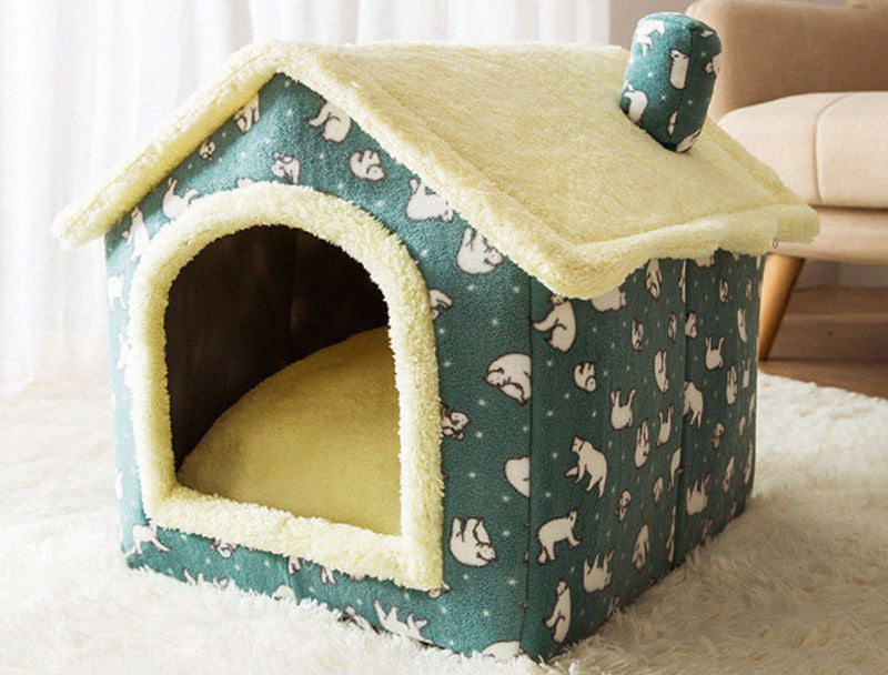 Foldable Dog House Pet Cat Bed Winter Dog Villa