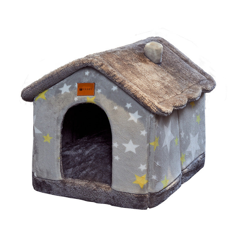 Foldable Dog House Pet Cat Bed Winter Dog Villa