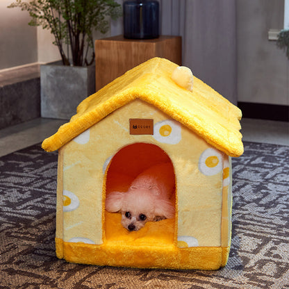 Foldable Dog House Pet Cat Bed Winter Dog Villa