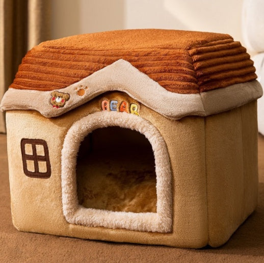 Foldable Dog House Pet Cat Bed Winter Dog Villa